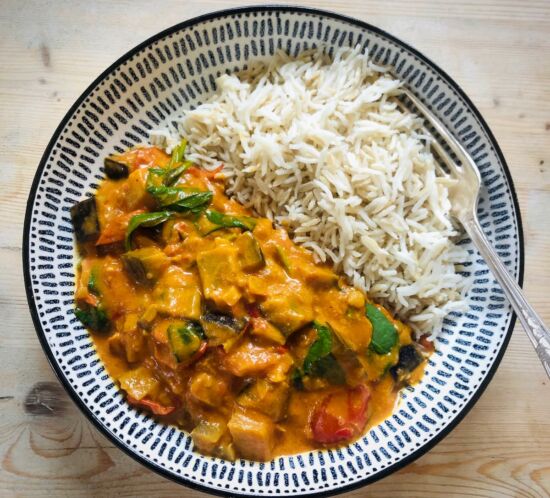 Aubergine and Tomato Curry Recipe